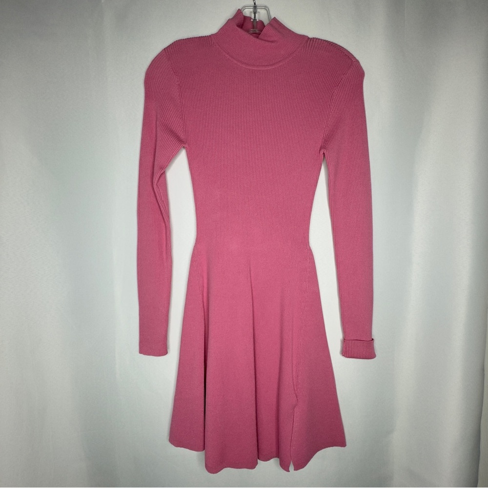 Zara pink long sleeve sweater dress